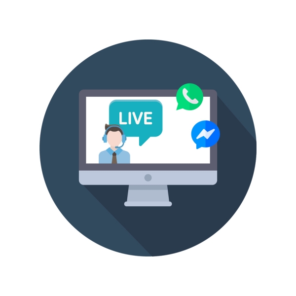 Live Chat Facebook Messenger e WhatsApp